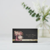 Elegante Bourgogne Taart Mixer Black Bakery Visitekaartje (Staand voorkant)