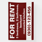 Elegante Bourgogne Te Huur Custom Vastgoed Agent Spandoek (Verticaal)