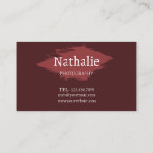 Elegante Bourgogne Vision fotografie. Visitekaartje (Achterkant)