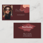 Elegante Bourgogne Vision fotografie. Visitekaartje (Voorkant / Achterkant)