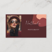 Elegante Bourgogne Vision fotografie. Visitekaartje (Voorkant)