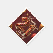 Elegante Bourgondië & Goud 21ste Verjaardag Servet (Hoek)