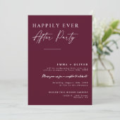 Elegante Bourgondië Happily Ever After QR-code fot Kaart (Staand voorkant)