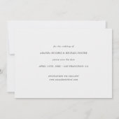 Elegante Bourgondië Script Multi Foto Collage Save The Date (Achterkant)