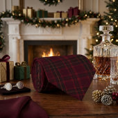Elegante Bourgondië Tartan Stropdas