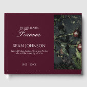 Elegante Bourgondië voor altijd in onze harten beg Gastenboek (Voorkant)