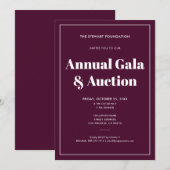 Elegante Bourgondiër Minimalistische Zakelijke Eve Kaart (Voorkant / Achterkant)