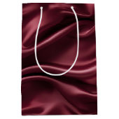 Elegante Bourgondisch Rode Kerst Medium Cadeauzakje (Voorkant)