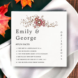 Elegante  Bourgondische bladeren Herfst Bloemenbru Servet