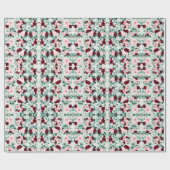 Elegante Bourgondische bloem Cadeaupapier (Vlak)