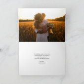 Elegante Bourgondische Bloem Eucalyptus Foto Bruil Bedankkaart (Binnen)