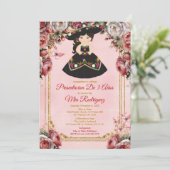 Elegante Bourgondische bloemen Presentación de Tre Kaart (Staand voorkant)