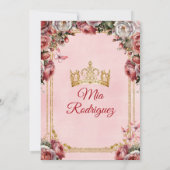 Elegante Bourgondische bloemen Presentación de Tre Kaart (Achterkant)