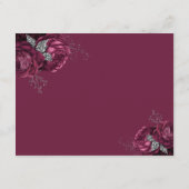 Elegante Bourgondische bloemenreceptie Informatiekaartje (Achterkant)