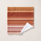Elegante Bourgondische Blush Gestreepte Handdoeken (Wasdoekje)