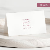 Elegante Bourgondische, Blush Roze Trouwplaats kaa Kaart