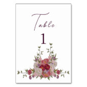 Elegante Bourgondische Bos Bloemen Bruiloft Kaart (Voorkant)