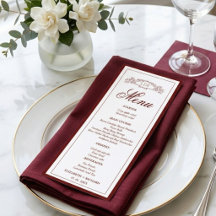 Elegante Bourgondische botanische kam monogram bru