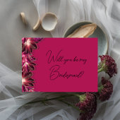 Elegante Bourgondische bruidsmeisje voorstel Kaart