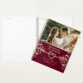 Elegante Bourgondische Bruiloft Planner (Display)