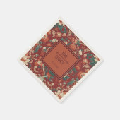 Elegante Bourgondische Chinoiserie Victoriaans bru Servet (Hoek)