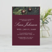 Elegante Bourgondische Dark Roos Modern Custom Fun Kaart (Staand voorkant)