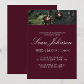 Elegante Bourgondische Dark Roos Modern Custom Fun Kaart (Voorkant / Achterkant)