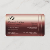 Elegante Bourgondische Decor Shimmery Diamonds Mon Visitekaartje (Achterkant)