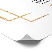 Elegante Bourgondische en blush Tafels zitgrafiek Poster (Hoek)