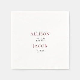 Elegante Bourgondische en zwarte bruiloft Servet