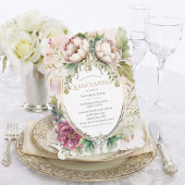 Elegante Bourgondische geschulpte Quinceañera uitn Kaart