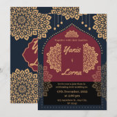 ELEGANTE Bourgondische GOLD CLASSIC MANDALA BRUILO Kaart (Voorkant / Achterkant)