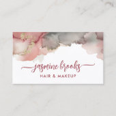 Elegante Bourgondische gouden Waterverf Visitekaartje (Voorkant)