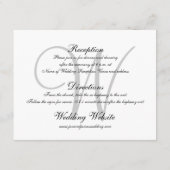 Elegante Bourgondische grijze script bruiloft info Informatiekaartje (Achterkant)