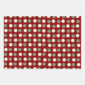 Elegante Bourgondische kerstset van 3 Inpakpapier Vel (Voorkant 3)