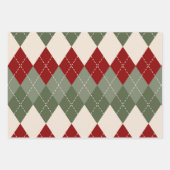 Elegante Bourgondische kerstset van 3 Inpakpapier Vel (Voorkant)