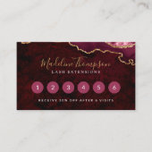 Elegante Bourgondische marmeren agaat geode Klantenkaartje (Voorkant)