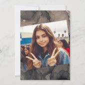 Elegante Bourgondische Quinceañera Kaart (Achterkant)