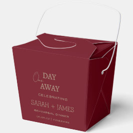 Elegante Bourgondische repetitie Diner Trouwfeest Bedankdoosjes