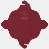 Elegante Bourgondische repetitie Diner Trouwfeest Bedankdoosjes (Ongevouwen)