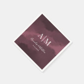 Elegante Bourgondische rode bruiloft Servet (Hoek)