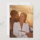 Elegante Bourgondische rode en gouden bloemenfoto  Save The Date (Achterkant)