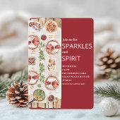 Elegante Bourgondische rode kerst Kaart