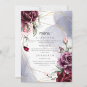 Elegante Bourgondische rode rozen Waterverf bruilo Kaart (Voorkant)