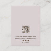 Elegante Bourgondische rode sieraden oorbel displa Visitekaartje (Achterkant)