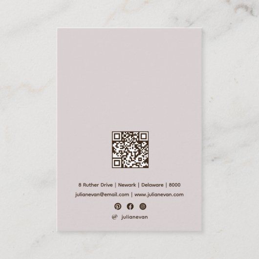 Elegante Bourgondische rode sieraden oorbel displa Visitekaartje (Achterkant)