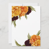 Elegante Bourgondische rode Waterverf "MARIGOLD" F Save The Date (Achterkant)