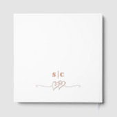 Elegante Bourgondische Roos Grote bruiloft Folie Gastenboek (Achterkant)