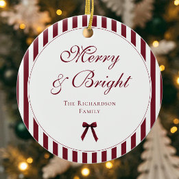 Elegante Bourgondische Strepen Familie Erfstuk Ker Keramisch Ornament
