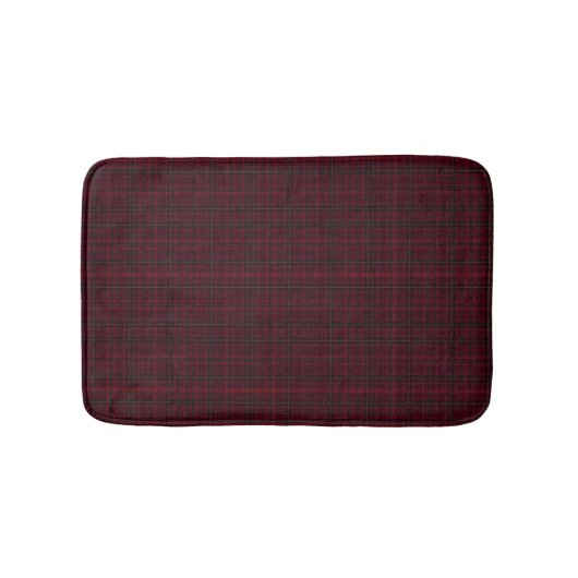 Elegante Bourgondische Tartan Badmat (Voorkant)